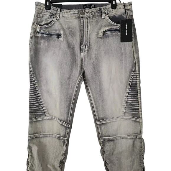 American Bazi ~Woman Plus Size 3X~ Gray Denim Skinny Jeans Stretch NWT. - Picture 5 of 9